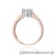 Pierścionek W0605 Diament Laboratoryjny 0,30ct różowe złoto