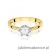 Pierścionek W0605 Diament Laboratoryjny 0,30ct żółte złoto