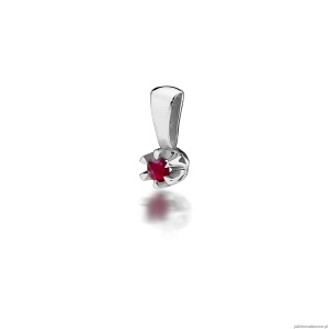 Zawieszka Z0032 Rubin 0,15ct białe złoto