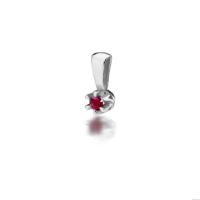 Zawieszka Z0032 Rubin 0,15ct białe złoto