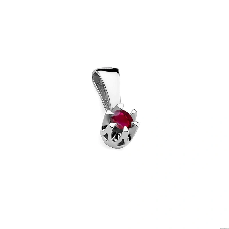 Zawieszka Z0032 Rubin 0,15ct białe złoto