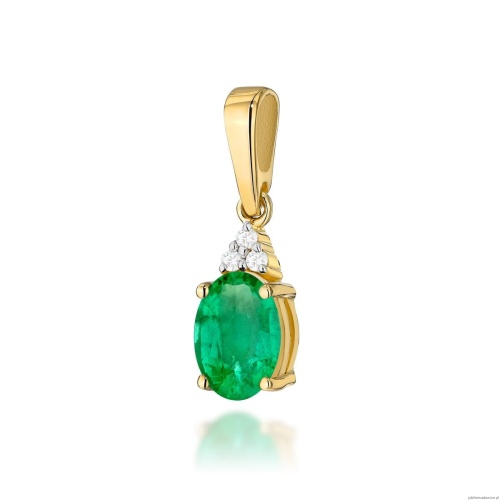 Zawieszka Z0308 Szmaragd 0,80ct żółte złoto