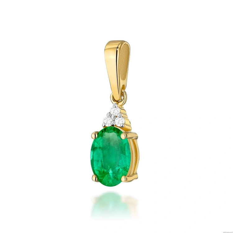 Zawieszka Z0308 Szmaragd 0,80ct żółte złoto