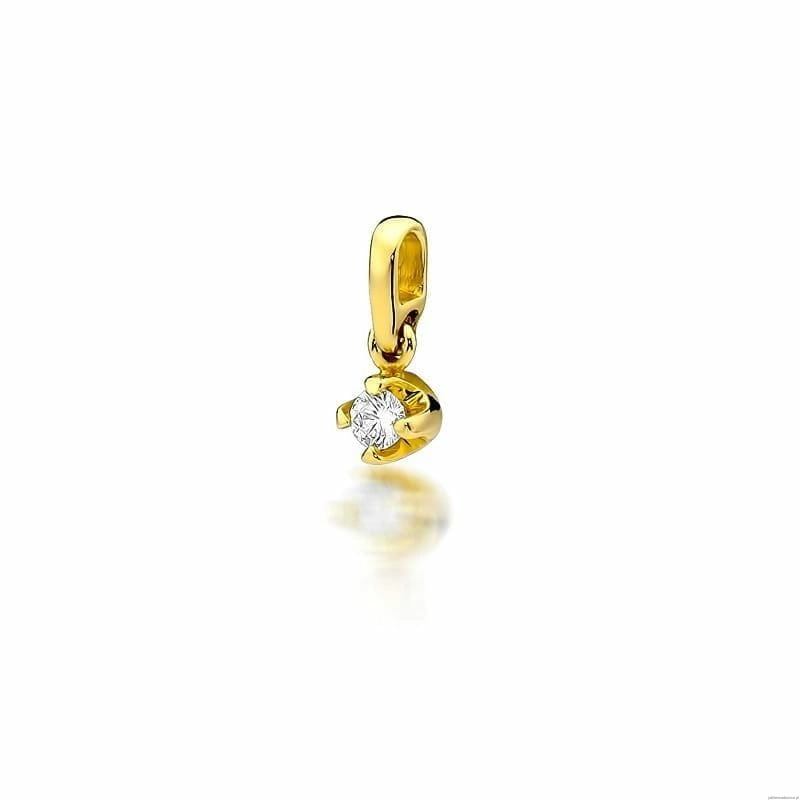 Zawieszka Z0034 Diament 0,08ct żółte złoto