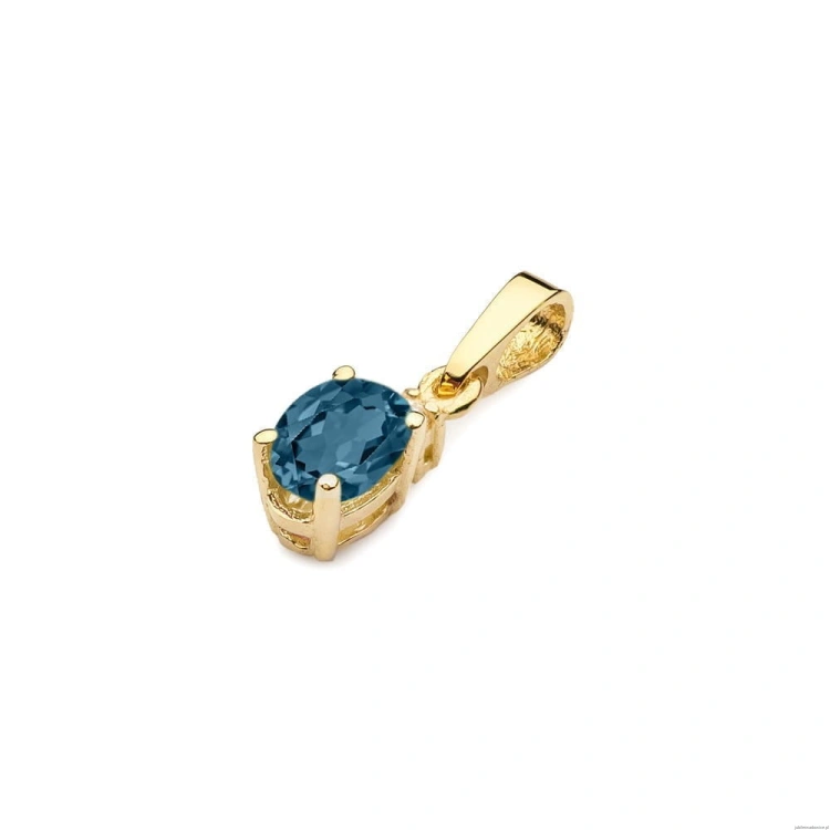 Zawieszka Z0001 Topaz London Blue 0,50ct żółte złoto