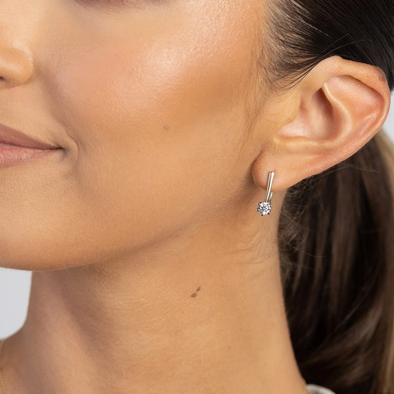 Kolczyki K0520 Diament 2 x 0,30ct białe złoto