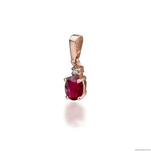 Zawieszka Z0001 Rubin 0,60ct różowe złoto