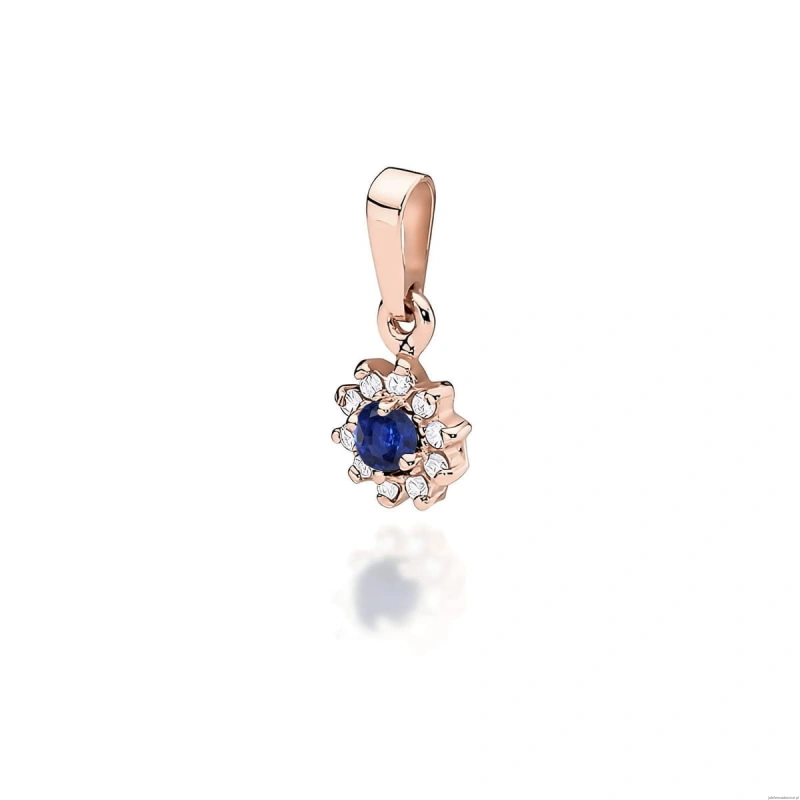 Zawieszka Z0185 Szafir 0,15ct różowe złoto