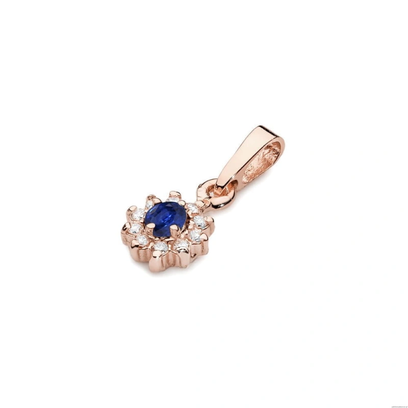 Zawieszka Z0185 Szafir 0,15ct różowe złoto