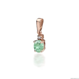 Zawieszka Z0001 Szmaragd 0,40ct różowe złoto