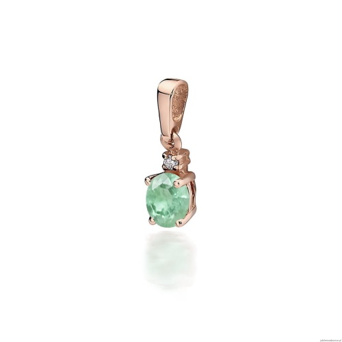 Zawieszka Z0001 Szmaragd 0,40ct różowe złoto