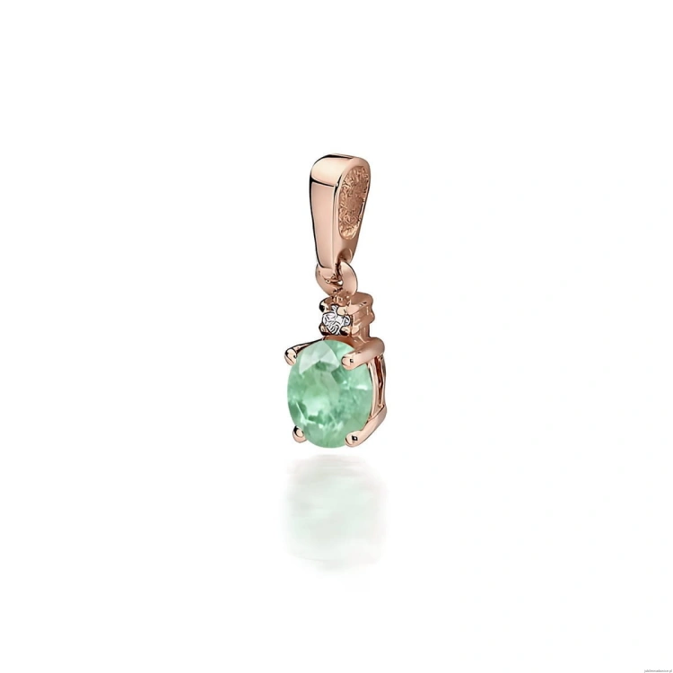 Zawieszka Z0001 Szmaragd 0,40ct różowe złoto