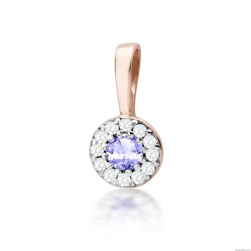 Zawieszka Z0443 Tanzanit 0,15ct różowe złoto