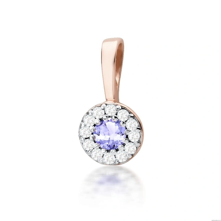 Zawieszka Z0443 Tanzanit 0,15ct różowe złoto