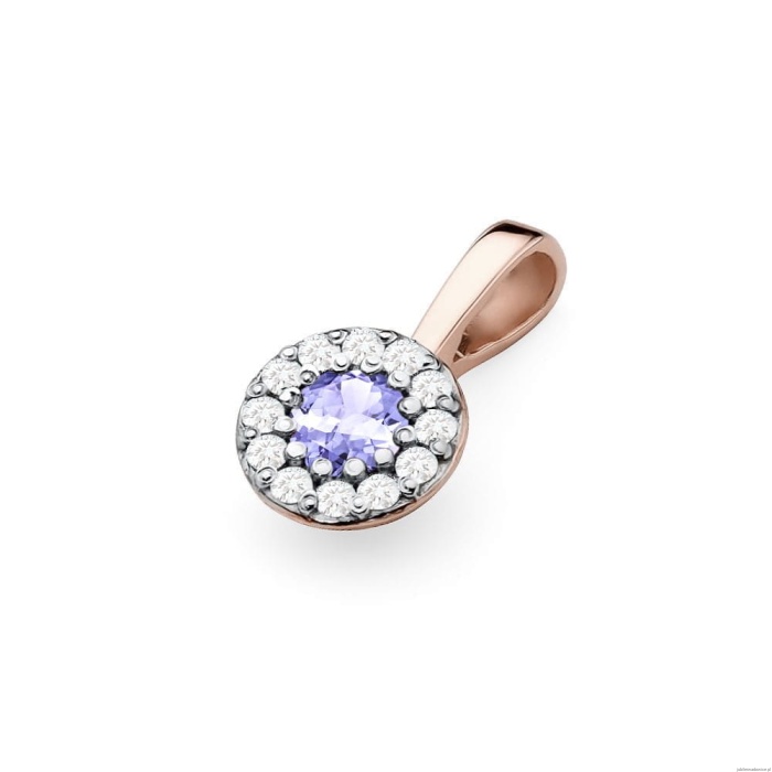 Zawieszka Z0443 Tanzanit 0,15ct różowe złoto
