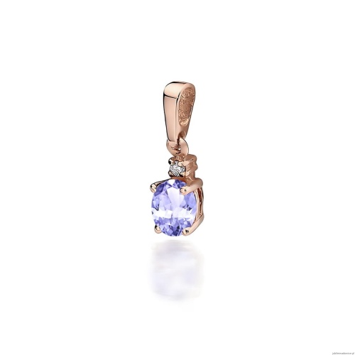 Zawieszka Z0001 Tanzanit 0,40ct różowe złoto