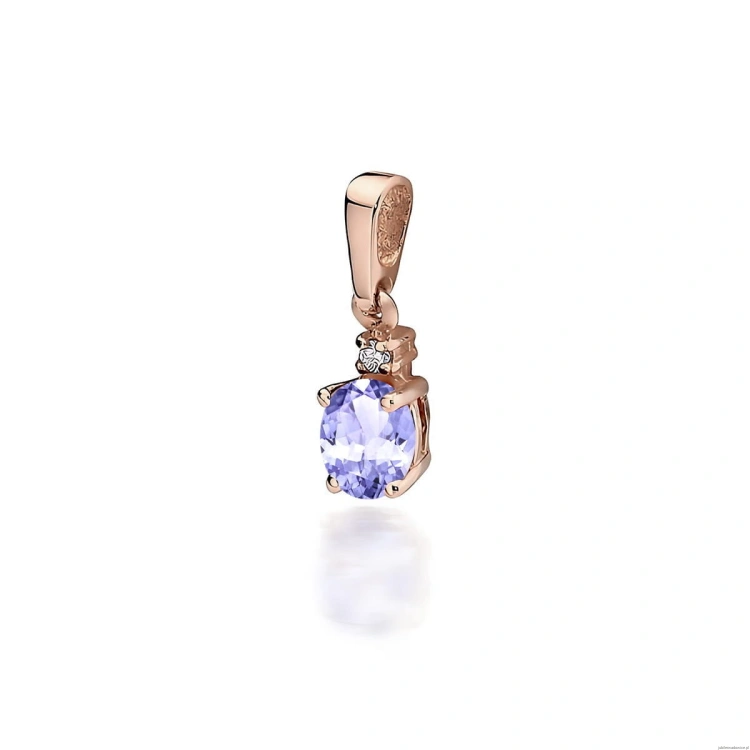 Zawieszka Z0001 Tanzanit 0,40ct różowe złoto