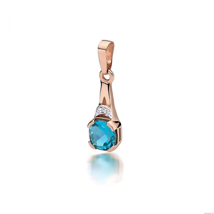 Zawieszka Z0040 Topaz 1,10ct różowe złoto