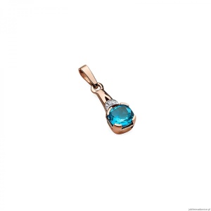 Zawieszka Z0040 Topaz 1,10ct różowe złoto
