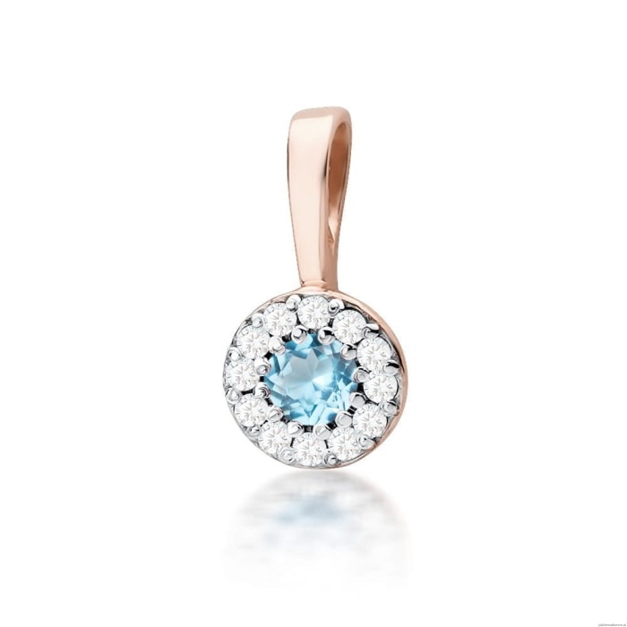 Zawieszka Z0443 Topaz 0,15ct różowe złoto