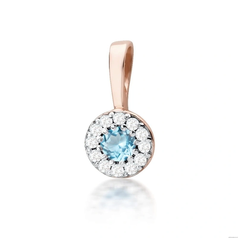 Zawieszka Z0443 Topaz 0,15ct różowe złoto