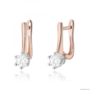 Kolczyki K0520 Diament 2 x 0,30ct różowe złoto