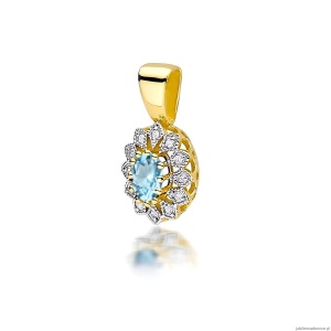 Zawieszka Z0354 Topaz 0,50ct żółte złoto