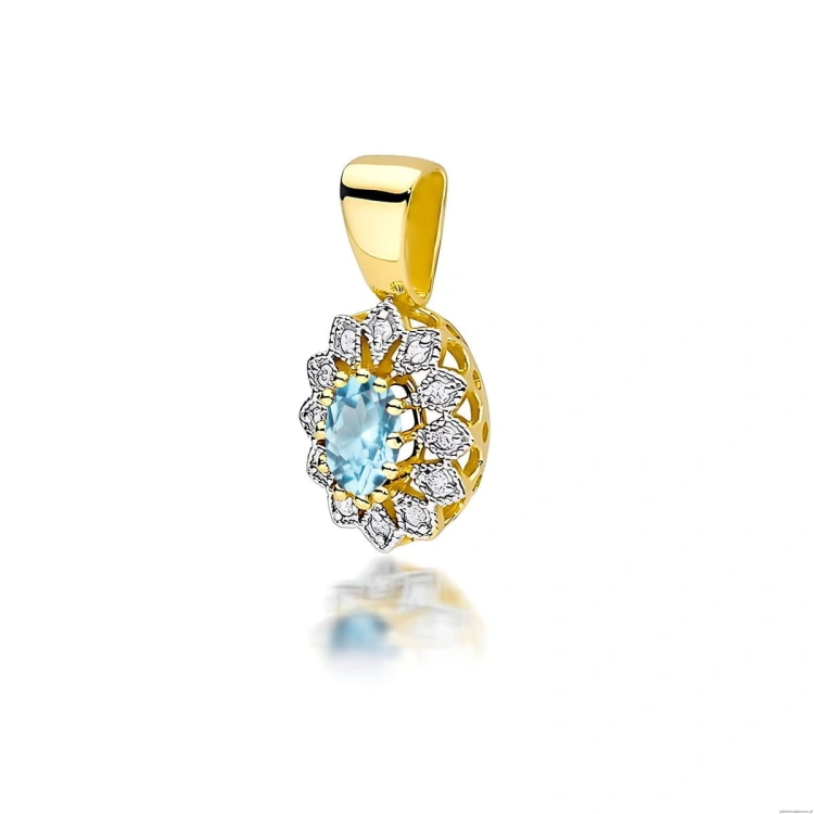 Zawieszka Z0354 Topaz 0,50ct żółte złoto