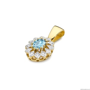 Zawieszka Z0354 Topaz 0,50ct żółte złoto