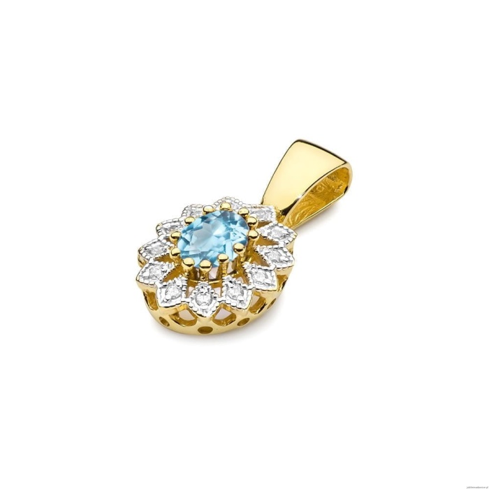 Zawieszka Z0354 Topaz 0,50ct żółte złoto