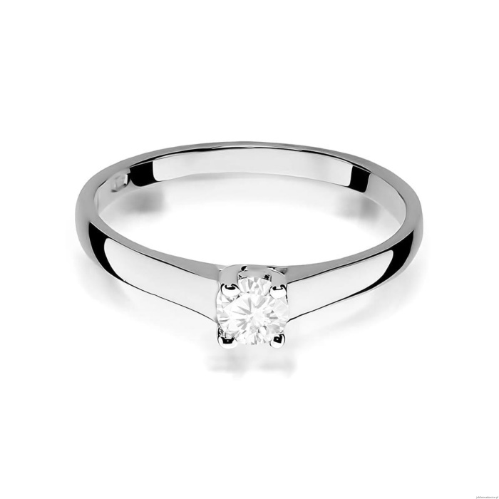 Pierścionek W0239 Diament Laboratoryjny 0,20ct białe złoto