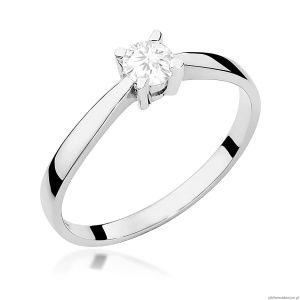 Pierścionek W0242 Diament Laboratoryjny 0,20ct białe złoto