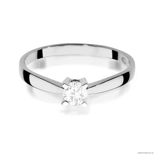 Pierścionek W0242 Diament Laboratoryjny 0,20ct białe złoto