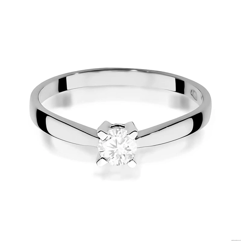 Pierścionek W0242 Diament Laboratoryjny 0,20ct białe złoto