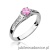 Pierścionek W0016 Różowy Topaz 0,30ct białe złoto