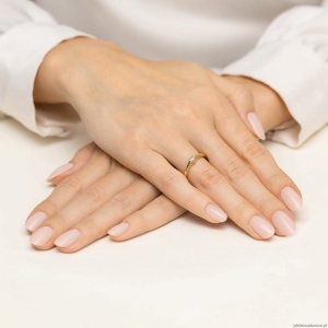 Pierścionek W0630 Diament 0,03ct żółte złoto