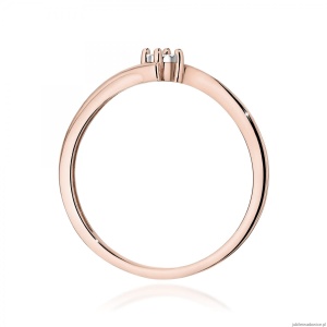 Pierścionek W0631 Diament 0,01ct różowe złoto