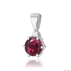 Zawieszka Z0076 Rodolit 0,60ct białe złoto