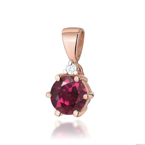 Zawieszka Z0076 Rodolit 0,60ct różowe złoto