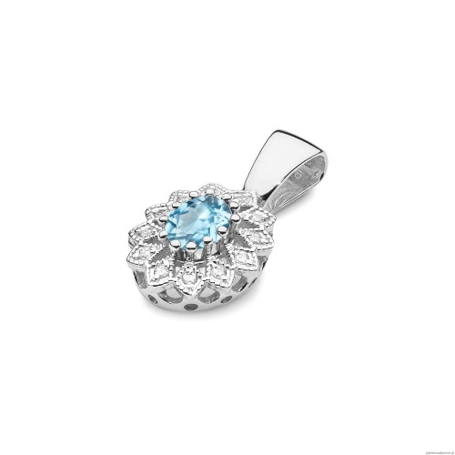 Zawieszka Z0354 Topaz 0,50ct białe złoto