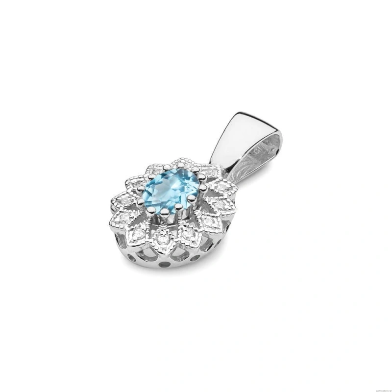 Zawieszka Z0354 Topaz 0,50ct białe złoto