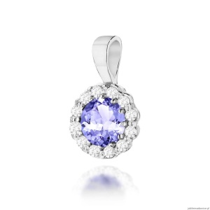 Zawieszka Z0510 Tanzanit 0,50ct białe złoto