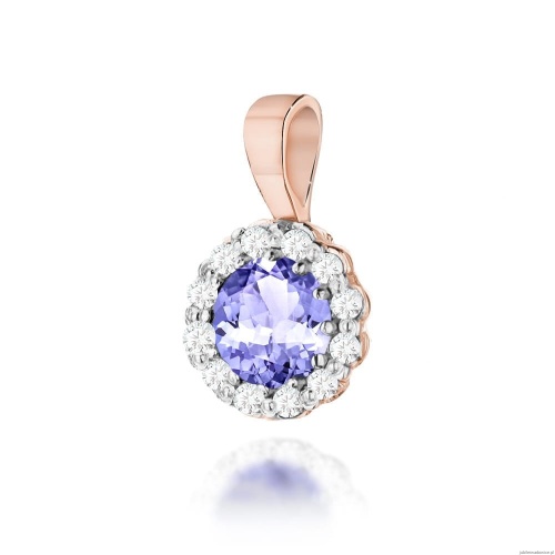 Zawieszka Z0510 Tanzanit 0,50ct różowe złoto