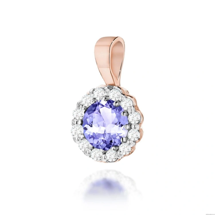 Zawieszka Z0510 Tanzanit 0,50ct różowe złoto