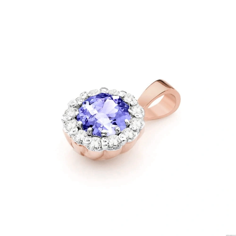 Zawieszka Z0510 Tanzanit 0,50ct różowe złoto