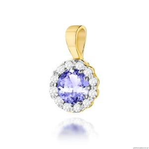 Zawieszka Z0510 Tanzanit 0,50ct żółte złoto