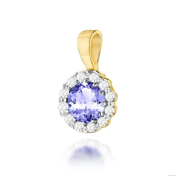 Zawieszka Z0510 Tanzanit 0,50ct żółte złoto