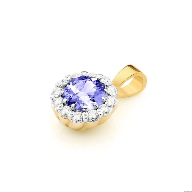 Zawieszka Z0510 Tanzanit 0,50ct żółte złoto