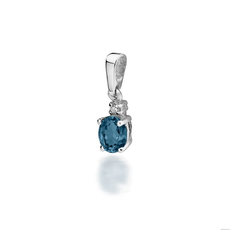 Zawieszka Z0001 Topaz London Blue 0,50ct białe złoto