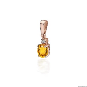 Zawieszka Z0001 Cytryn 0,60ct różowe złoto